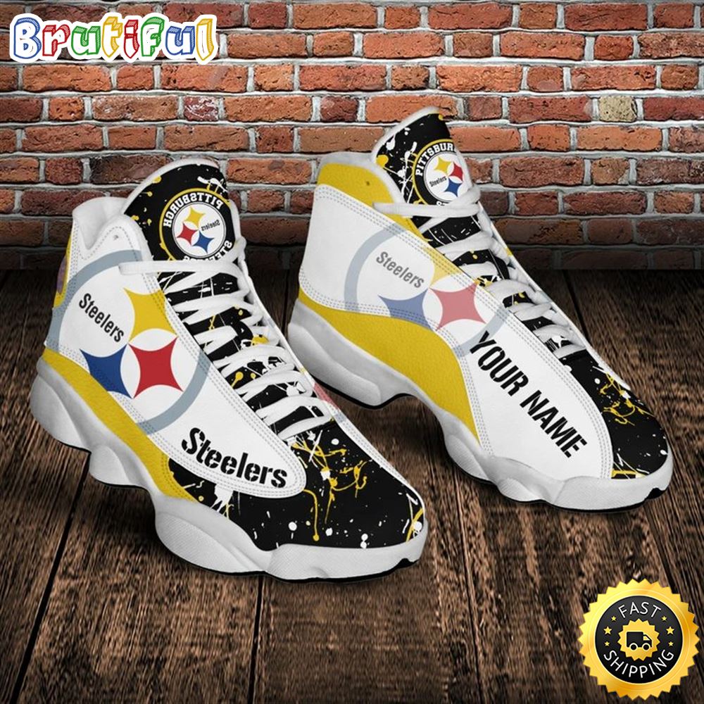 Pittsburgh Steelers Nfl Custom Name Air Jordan 13 Shoes awykqm