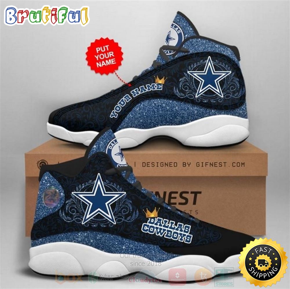 Queen Dallas Cowboys Nfl Mandala Football Team Custom Name Air Jordan 13 Shoes crffy2