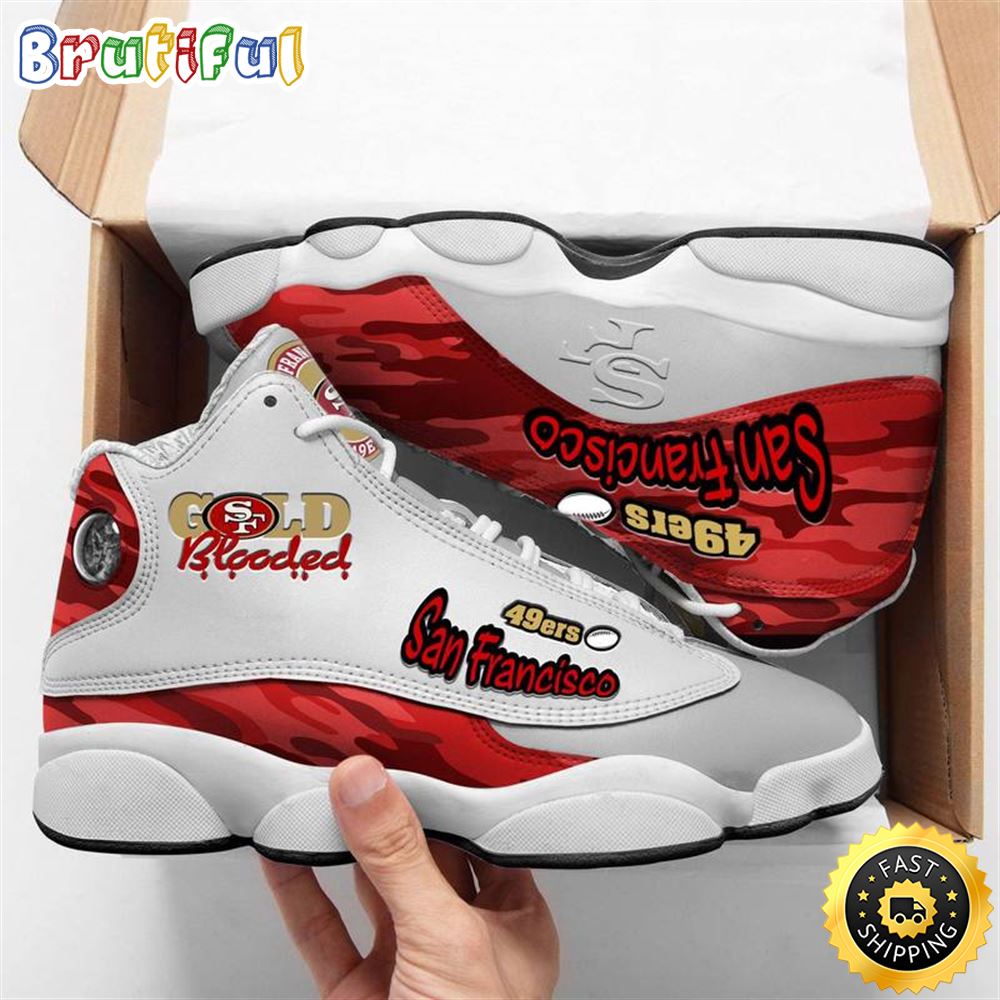 San Francisco 49Ers Nfl Ver 8 Air Jordan 13 Sneaker pkjo0d