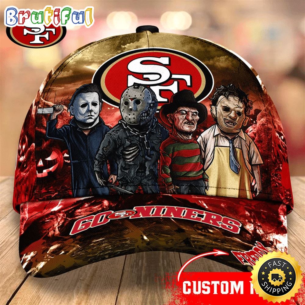 San Francisco 49ers Nfl Personalized Trending Cap Mixed Horror Movie Characters nj3ebl