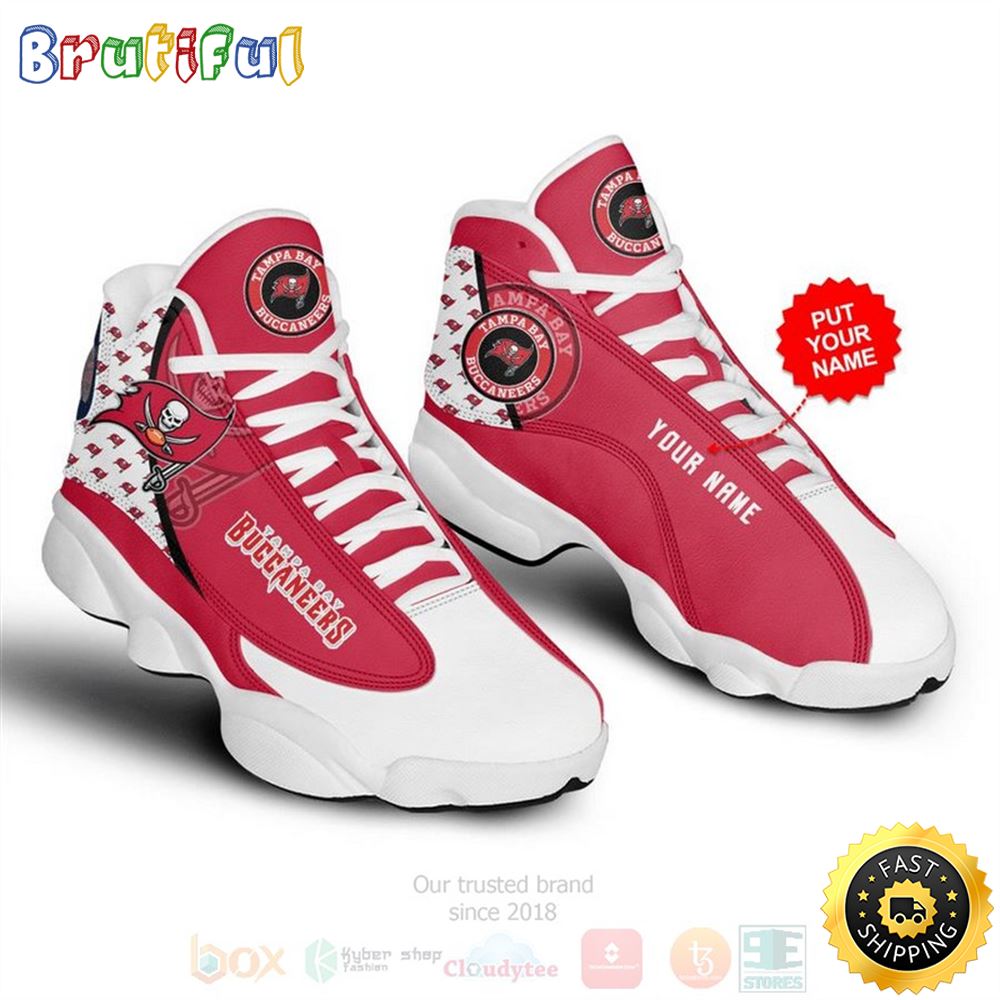 Tampa Bay Buccaneers Nfl Custom Name Air Jordan 13 Shoes 2 biy0q7