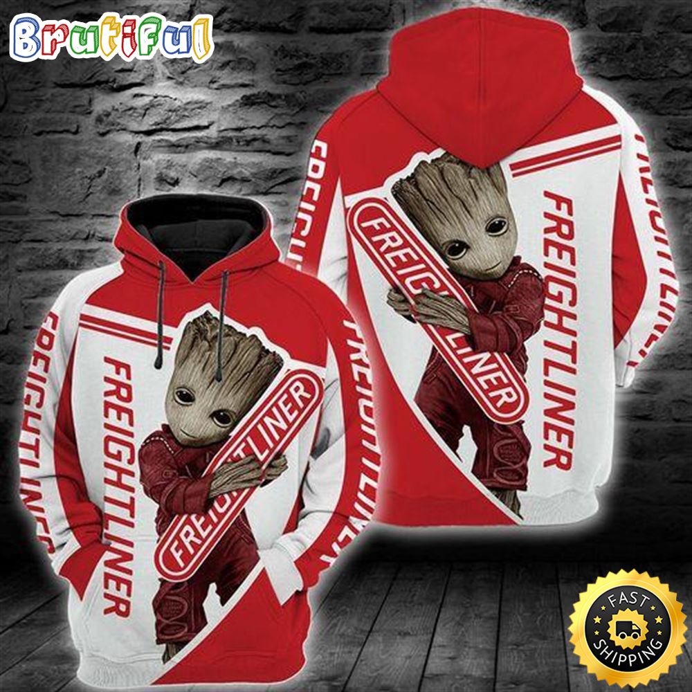 Baby Groot Freightliner Trucks 3d All Over Print Hoodie ponvvg
