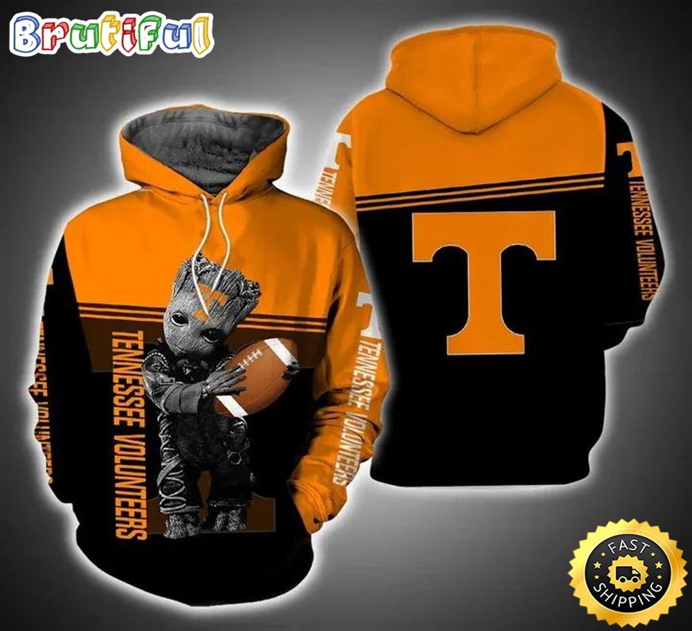 Baby Groot Hug Ball Tennessee Volunteers 3d Hoodie Gifts For Tennessee Volunteers Fans ti3ah5