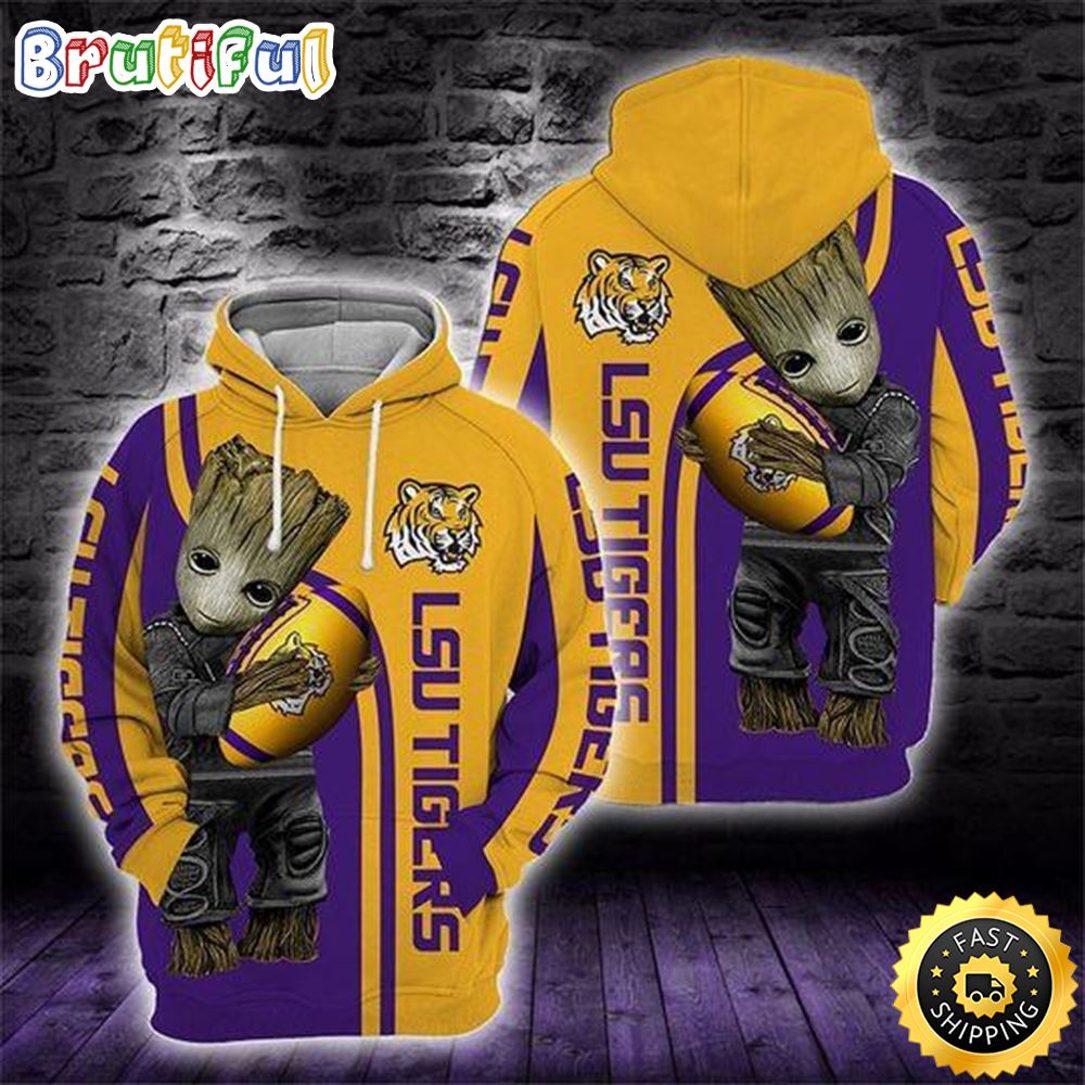 Baby Groot Lsu Tigers 3d All Over Print Hoodie h9zzl7