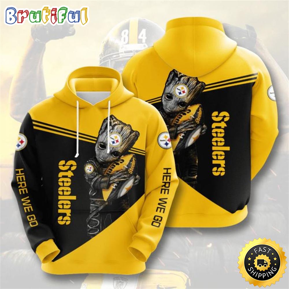 Baby Groot Pittsburgh Steelers 3d Hoodie All Over Print ybxjo1