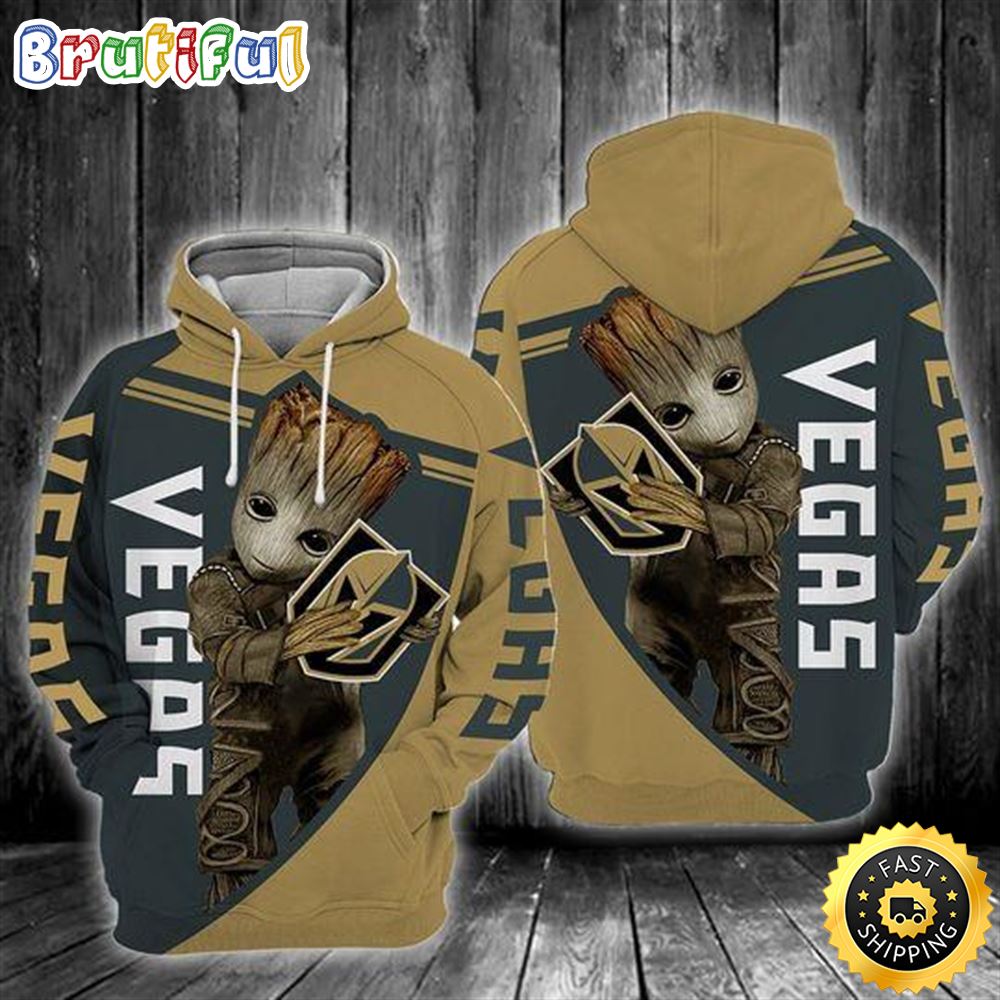 Baby Groot Vegas Golden Knights 3d All Over Print Hoodie euvkoa