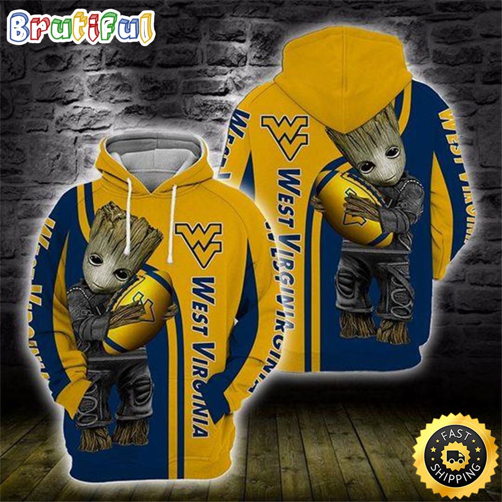 Baby Groot West Virginia Mountaineers 3d All Over Print Hoodie mpn3et