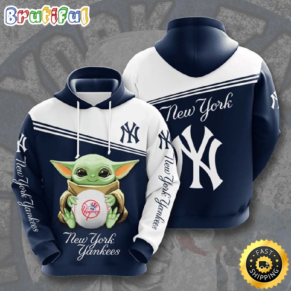 Baby Yoda New York Yankees 3d Hoodie Yankee Fan Gifts bpllzp