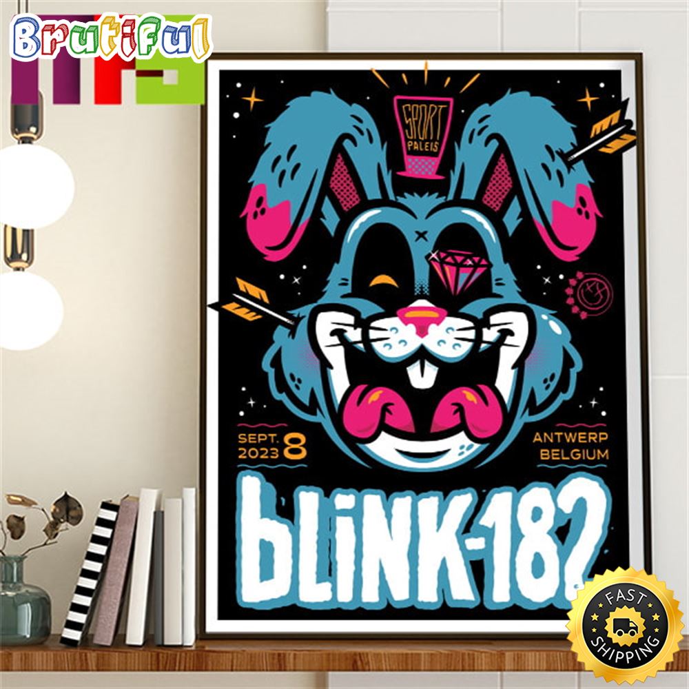Blink 182 Antwerp Event In Belgium On Sept 8th 2023 Home Decor Poster Canvas