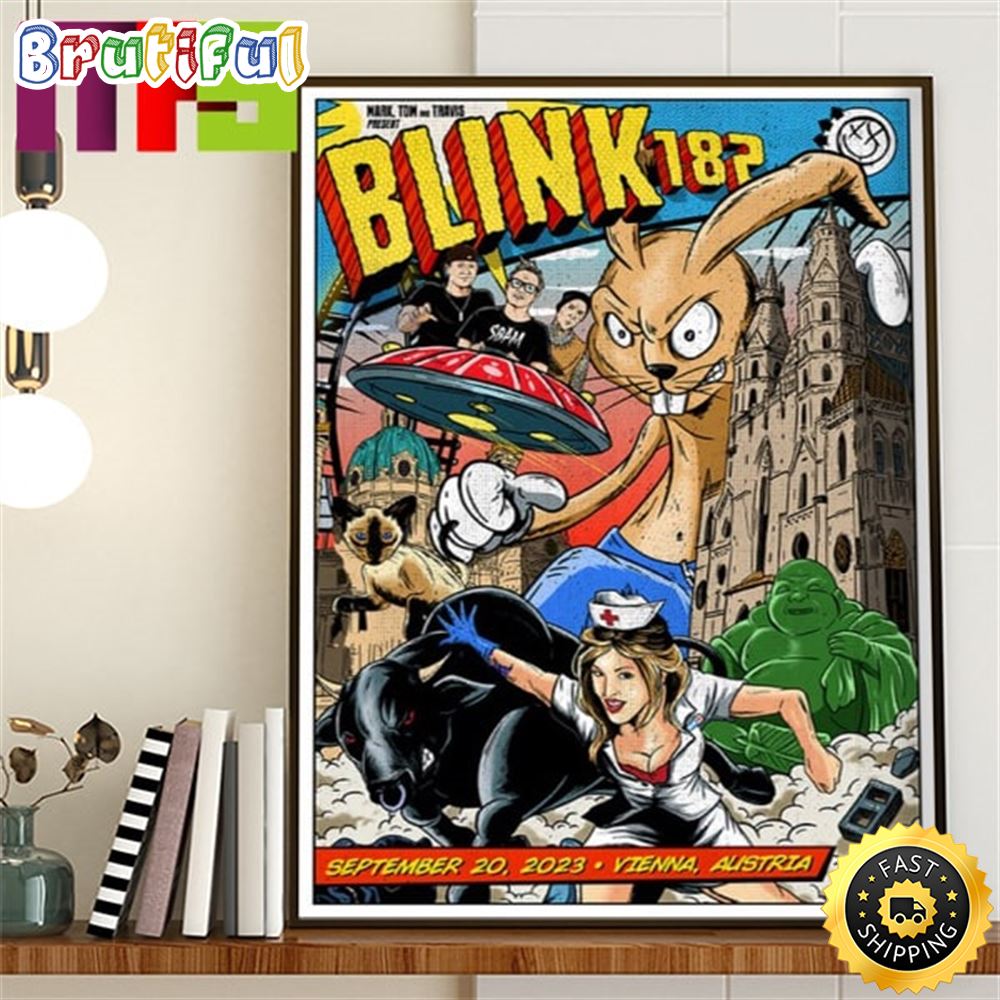Blink 182 At Vienna Event Poster In Austria On September 20th 2023 Home Decor Poster Canvas xdcwmq.jpg