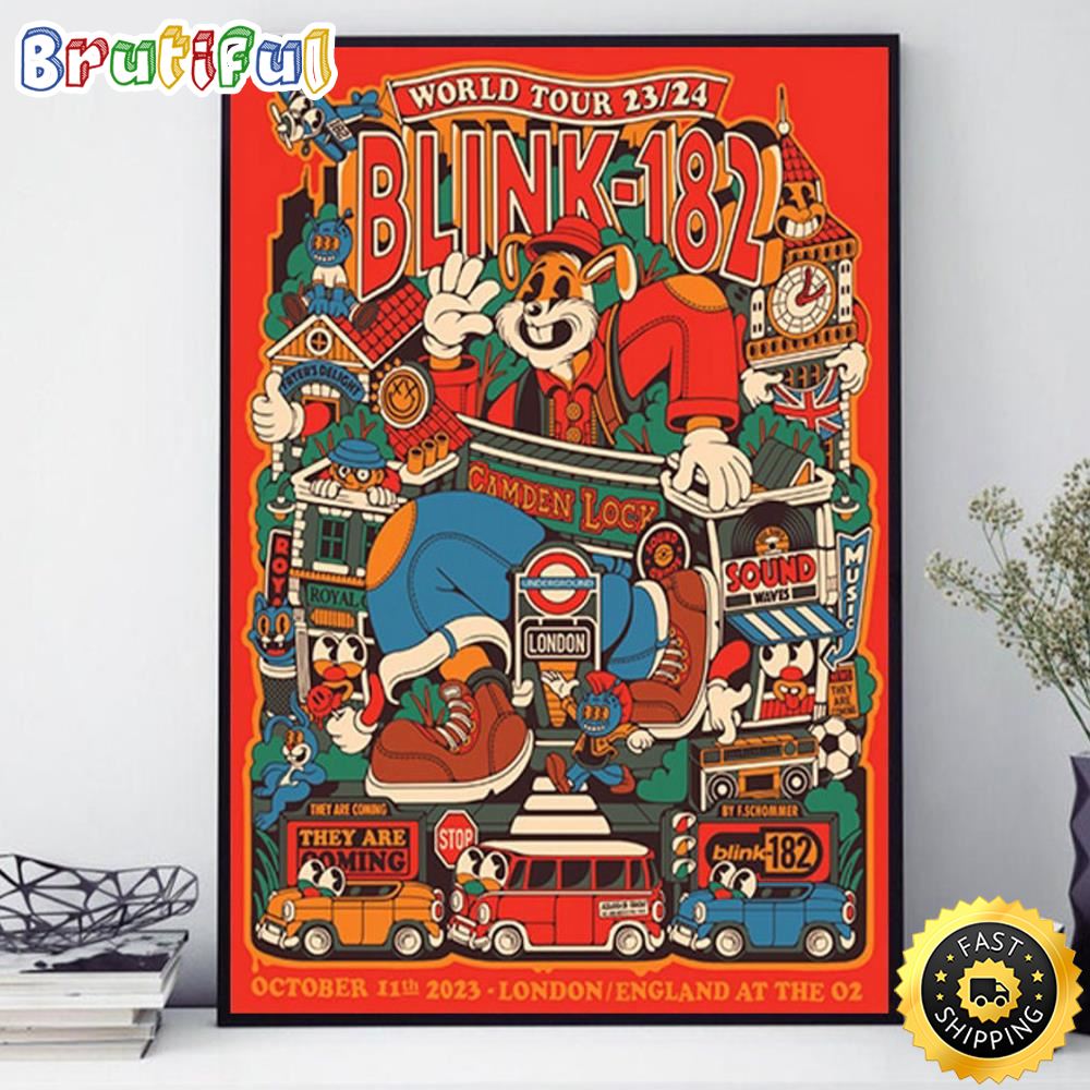 Blink 182 Tour 2023 Crappy Punk Rock Poster