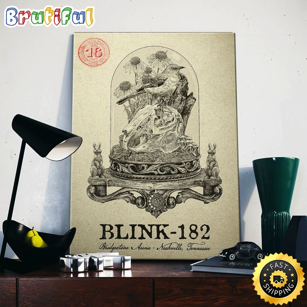 Blink 182 World Tour 2023 Nashville, Tennessee Poster