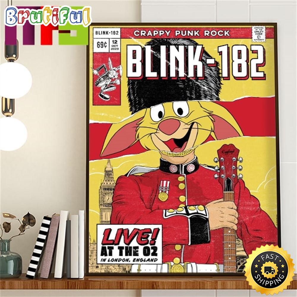 Blink 182 London Event Poster Crappy Punk Rock Live England At The O2 On October 12th 2023 Home Decor Poster Canvas hevvcx.jpg