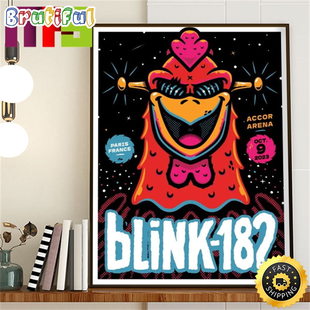 Blink 182 Paris Event Poster At Accor Arena France October 9th 2023 Home Decor Poster Canvas y1pdxd.jpg