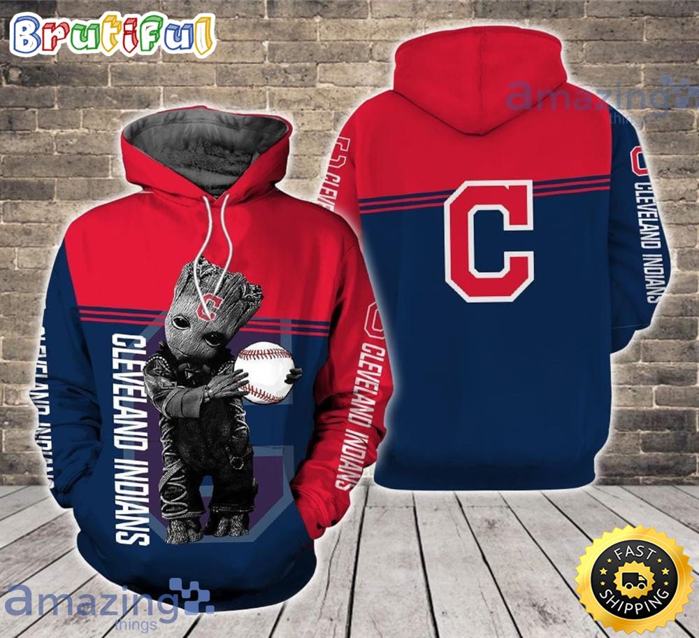 Cleveland Indians Ft. Groot 3d Hoodie For Fans yuulwv