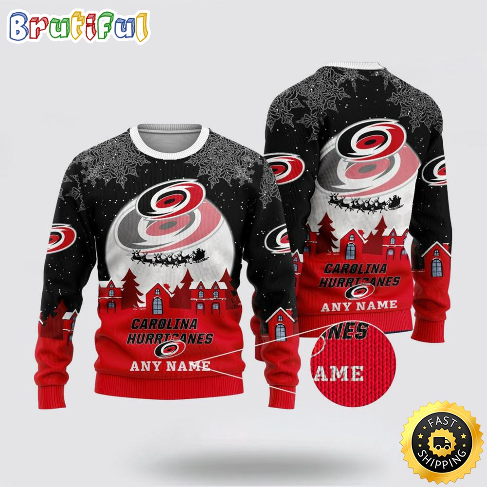 Custom NHL Carolina Hurricanes Christmas Ugly Sweater Xmas Sweater For Fans qzj879.jpg