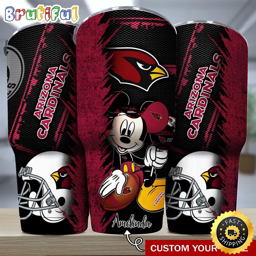 Custom Name NFL Arizona Cardinals Tumbler Mickey Tumbler Art For Sports Fan k3l3hw.jpg