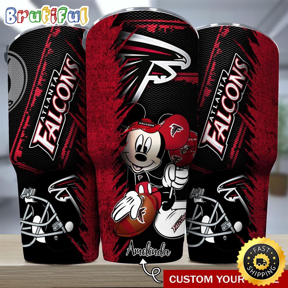 Custom Name NFL Atlanta Falcons Tumbler Mickey Tumbler Art For Sports Fan iwbgsj.jpg