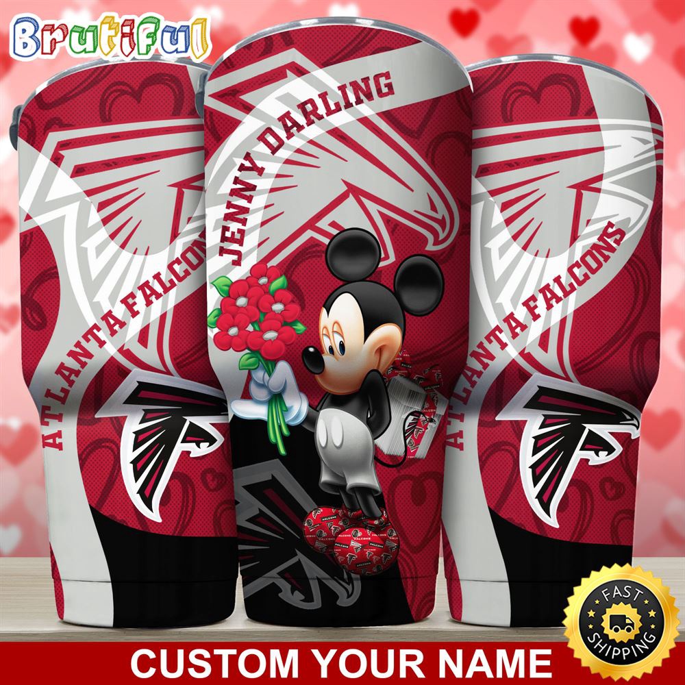 Custom Name NFL Atlanta Falcons Tumbler Nfl Mickey Mouse Tumbler For Your Darling This Valentine j3rdzx.jpg