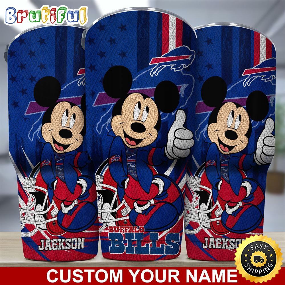 Custom Name NFL Buffalo Bills Tumbler Mickey Mouse Tumbler For You hlixlk.jpg