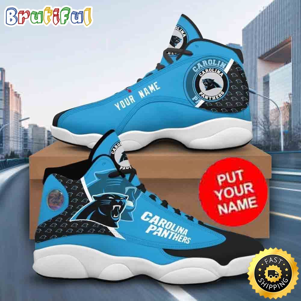 NFL Carolina Panthers Custom Name Air Jordan 13 Shoes