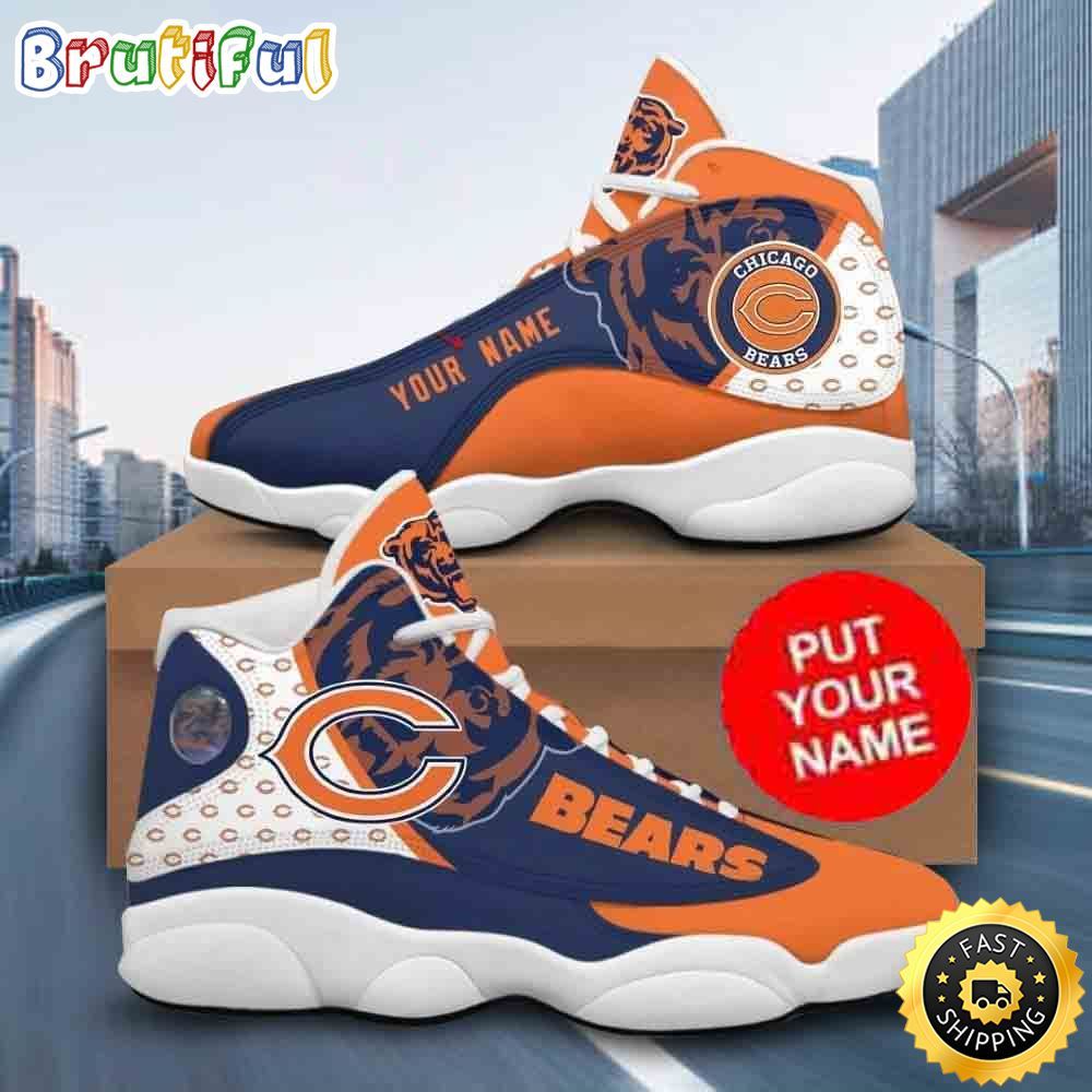 NFL Chicago Bears Baseball Custom Name Air Jordan 13 Shoes