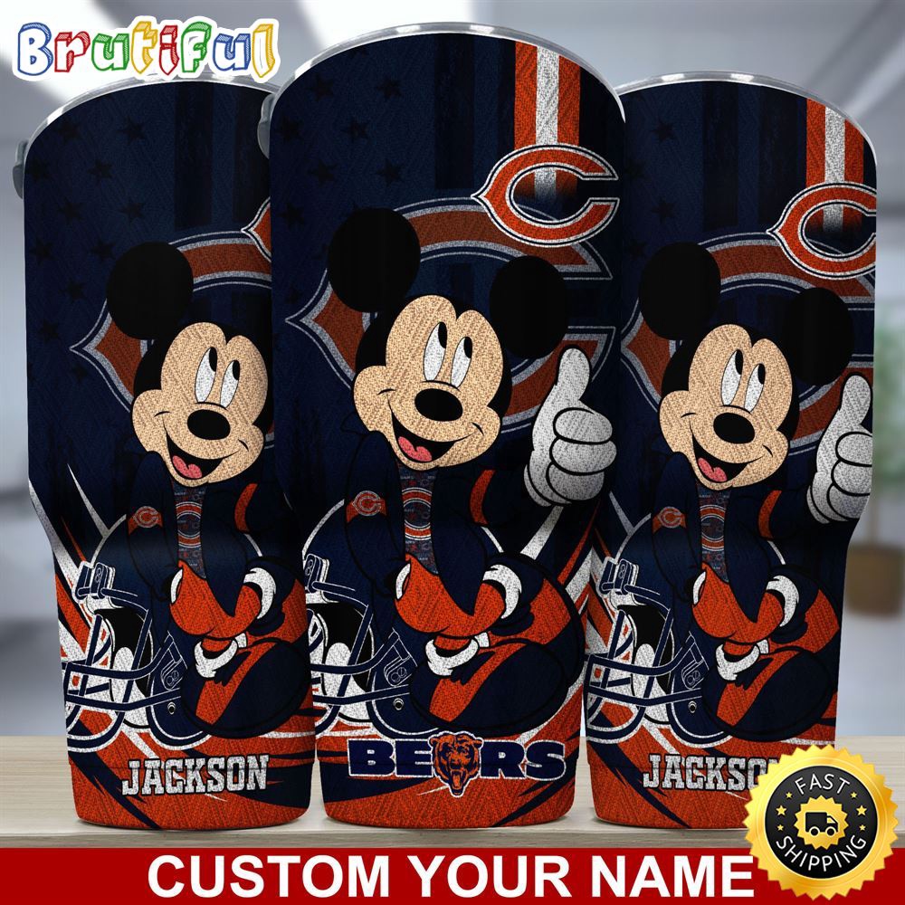 Custom Name NFL Chicago Bears Tumbler Mickey Mouse Tumbler For You egixn8.jpg