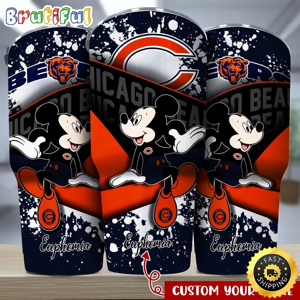 Custom Name NFL Chicago Bears Tumbler Mickey Mouse Tumbler Style p26cb2.jpg