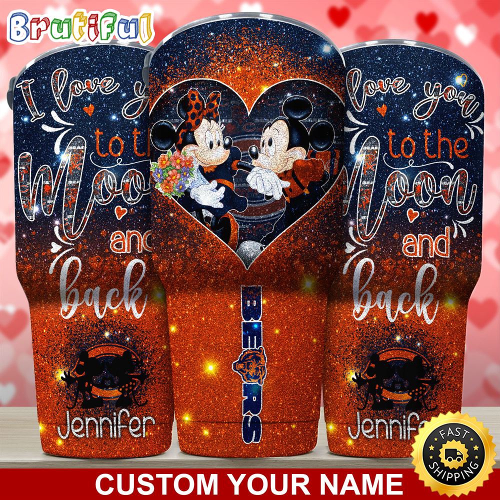 Custom Name NFL Chicago Bears Tumbler Nfl Mickey Tumbler Love You To The Moon And Back For This Valentine fbfa1q.jpg