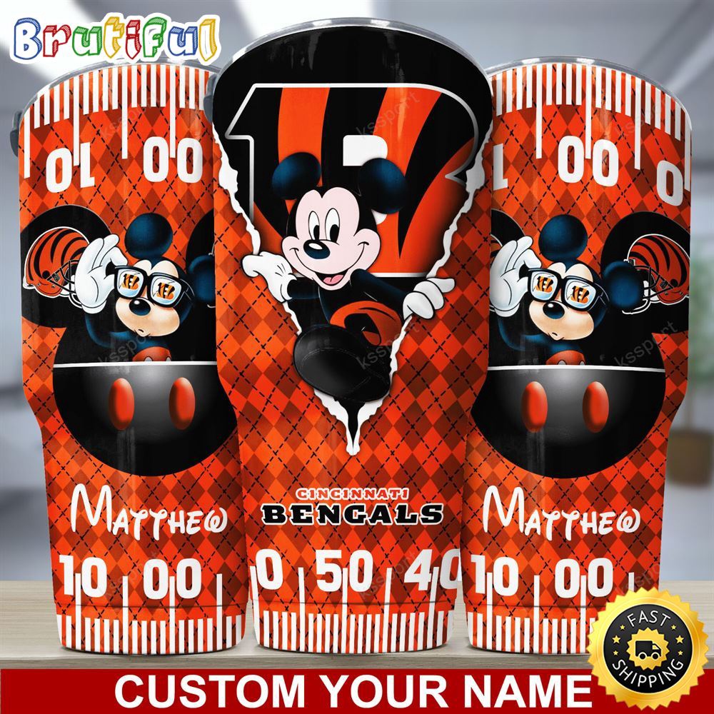 Custom Name NFL Cincinnati Bengals Tumbler Mickey Mouse Art Tumbler Style qkhlcq.jpg