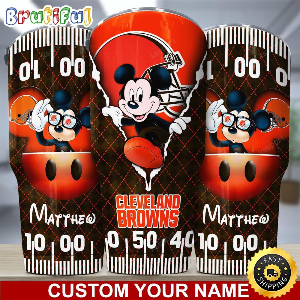 Custom Name NFL Cleveland Browns Tumbler Mickey Mouse Art Tumbler Style dzknnw.jpg