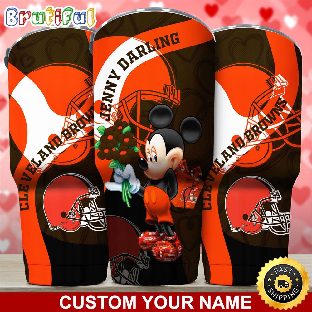 Custom Name NFL Cleveland Browns Tumbler Nfl Mickey Mouse Tumbler For Your Darling This Valentine wrelbg.jpg