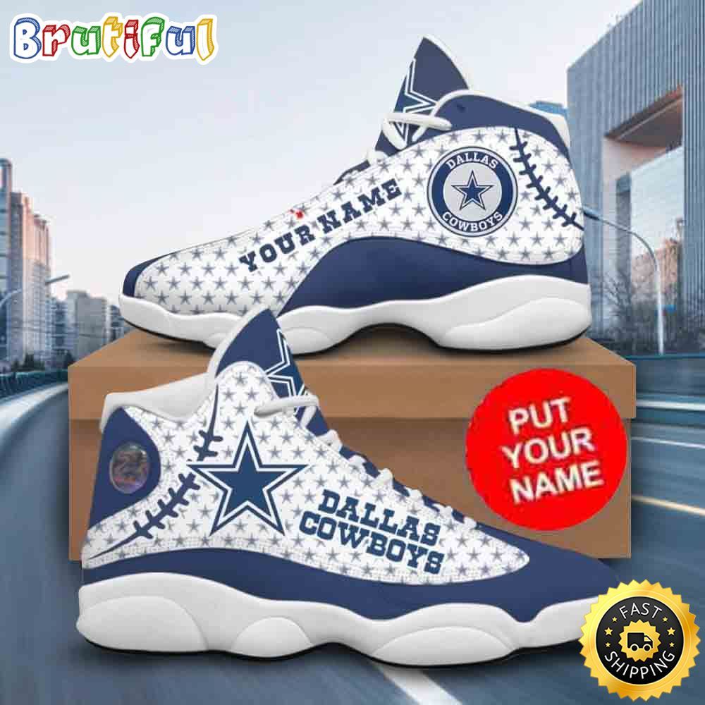 NFL Dallas Cowboys Custom Name Air Jordan 13 Shoes 6