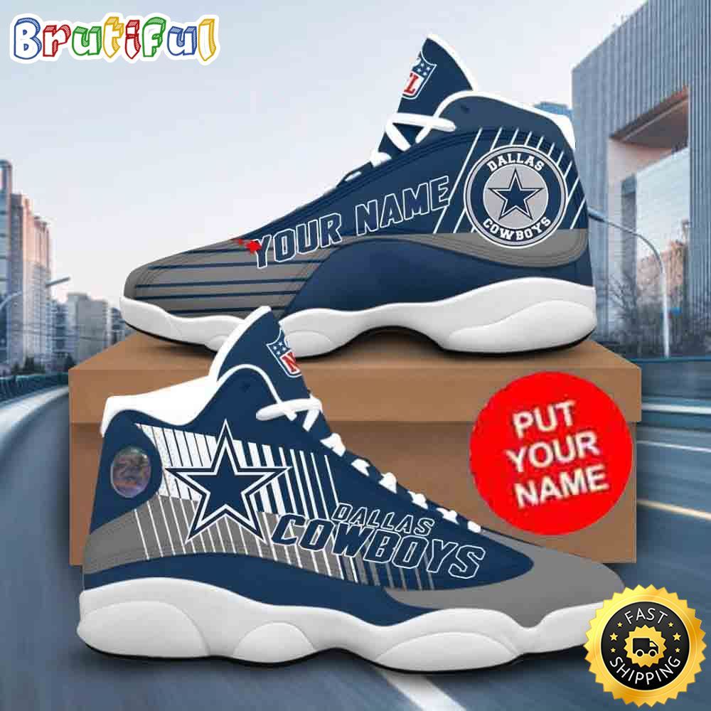 NFL Dallas Cowboys Custom Name Air Jordan 13 Shoes
