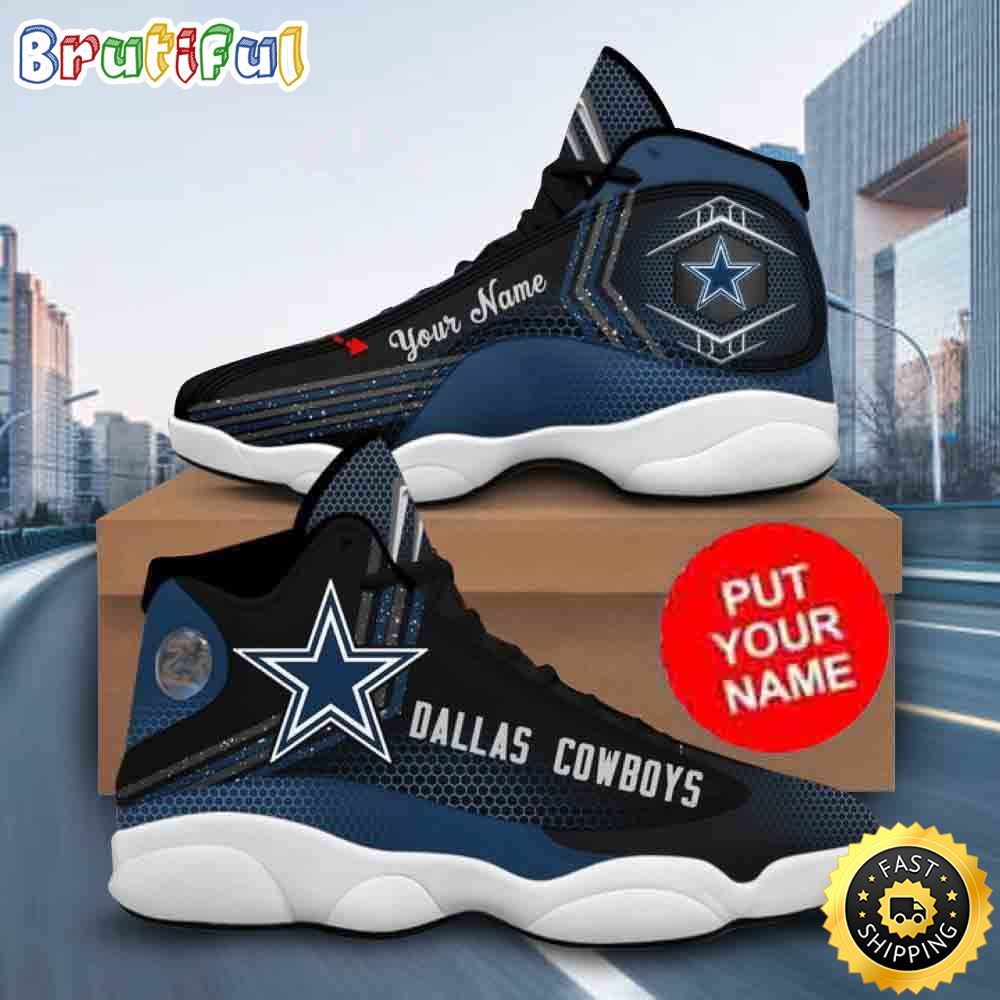 NFL Dallas Cowboys Custom Name Special Hexa Logo Air Jordan 13 Shoes