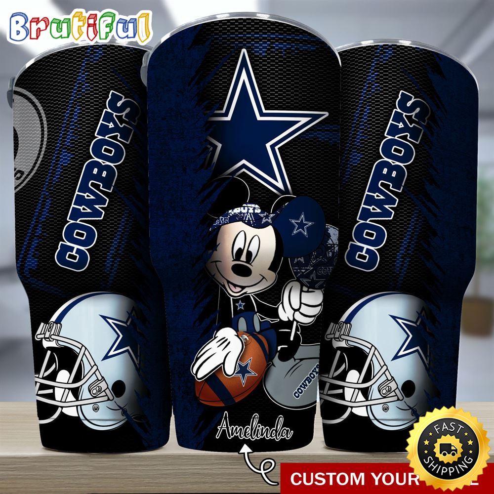 Custom Name NFL Dallas Cowboys Tumbler Mickey Tumbler Art For Sports Fan hkym0u.jpg