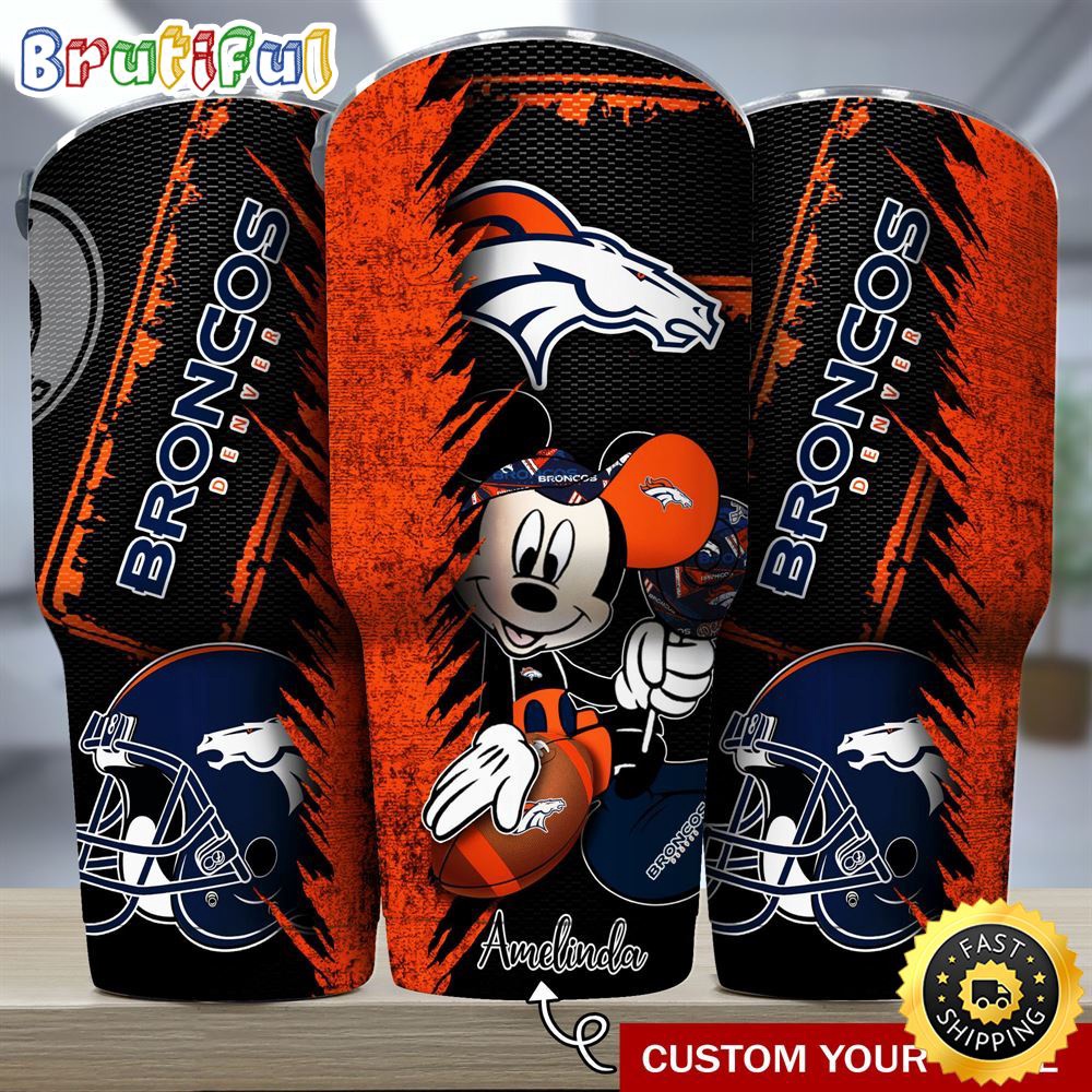 Custom Name NFL Denver Broncos Tumbler Mickey Tumbler Art For Sports Fan ekp3u4.jpg