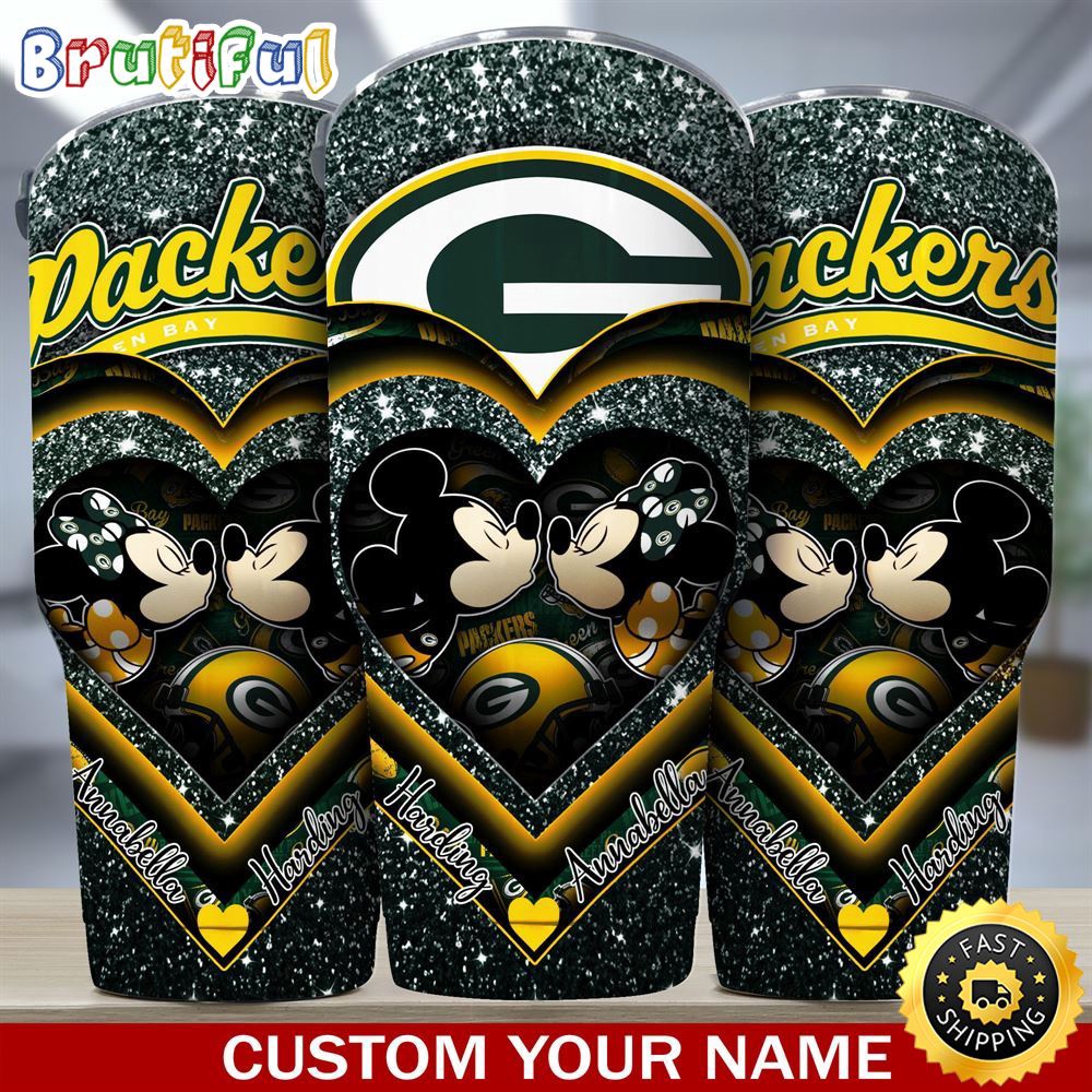 Custom Name NFL Green Bay Packers Tumbler Mickey Tumbler For Couples This Valentine zik3en.jpg