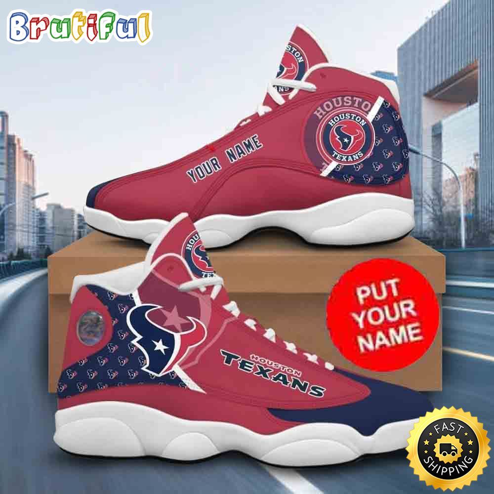 NFL Houston Texans Custom Name Air Jordan 13 Shoes