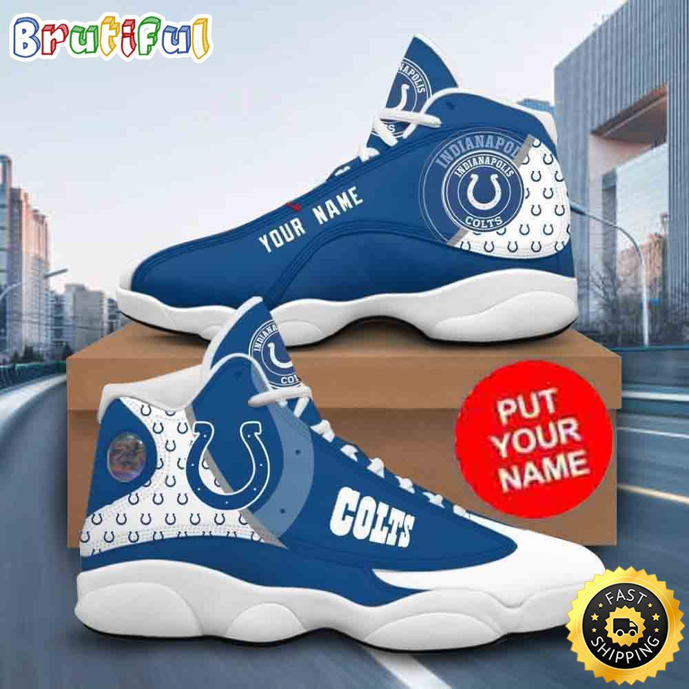 NFL Indianapolis Colts Custom Name Air Jordan 13 Shoes