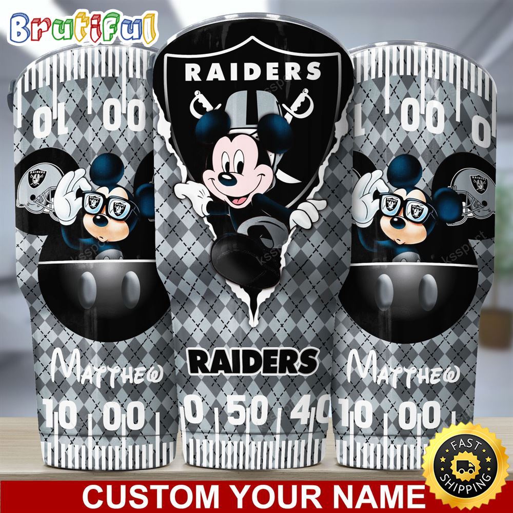 Custom Name NFL Las Vegas Raiders Tumbler Mickey Mouse Art Tumbler Style wa6hcj.jpg