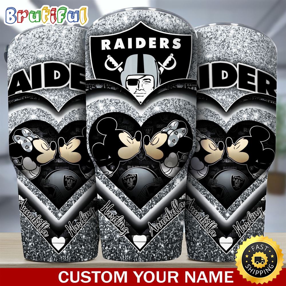 Custom Name NFL Las Vegas Raiders Tumbler Mickey Tumbler For Couples This Valentine nv6qmk.jpg