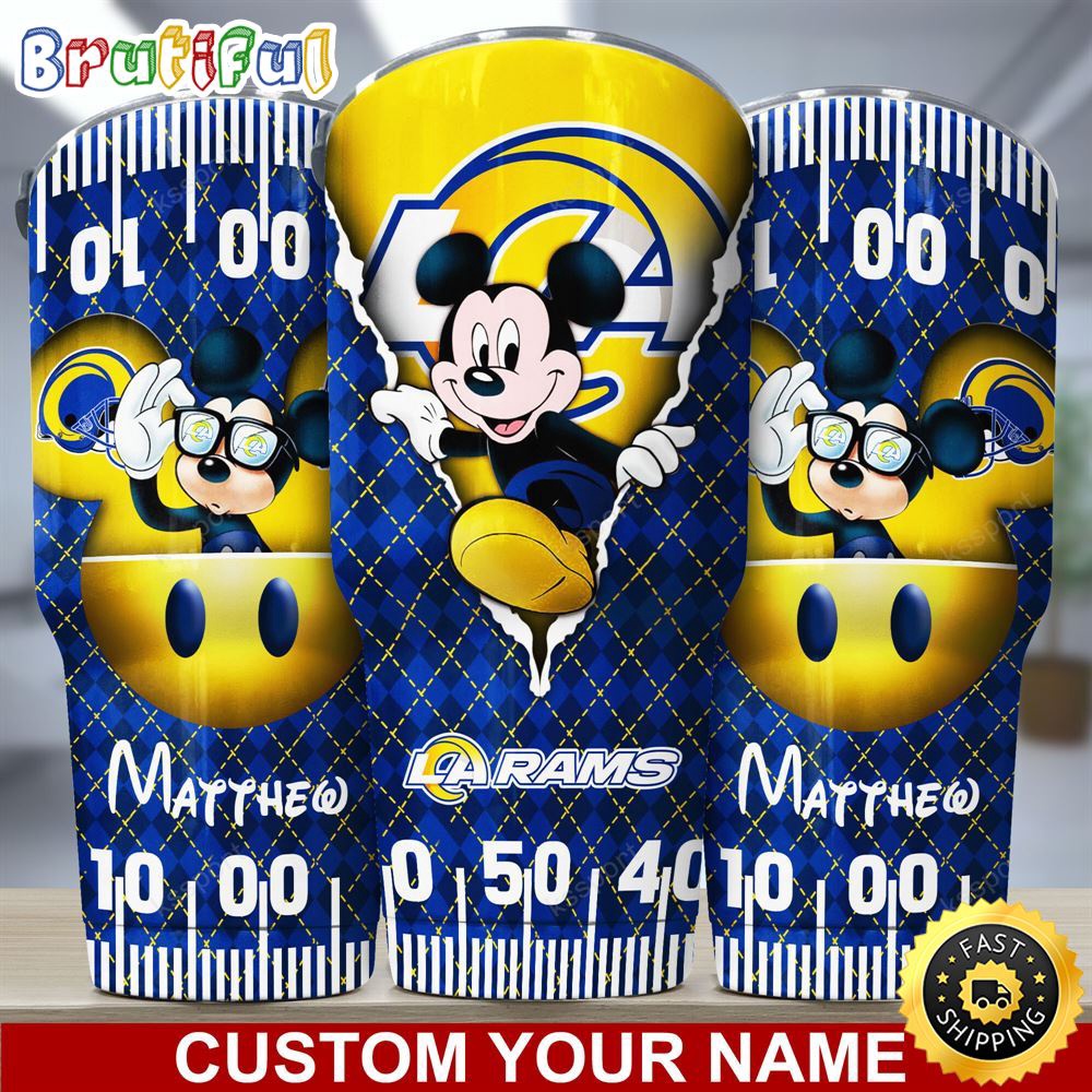 Custom Name NFL Los Angeles Rams Tumbler Mickey Mouse Art Tumbler Style qpqbam.jpg