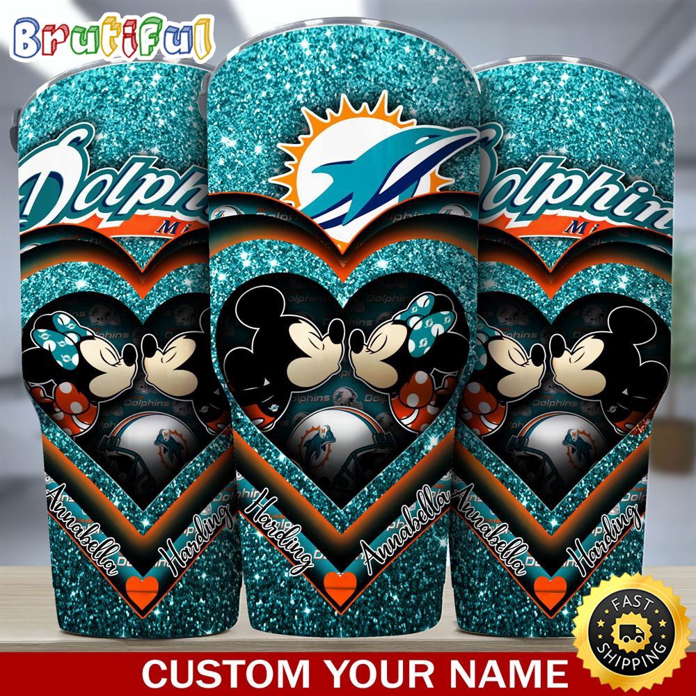 Custom Name NFL Miami Dolphins Tumbler Mickey Tumbler For Couples This Valentine euu57w.jpg