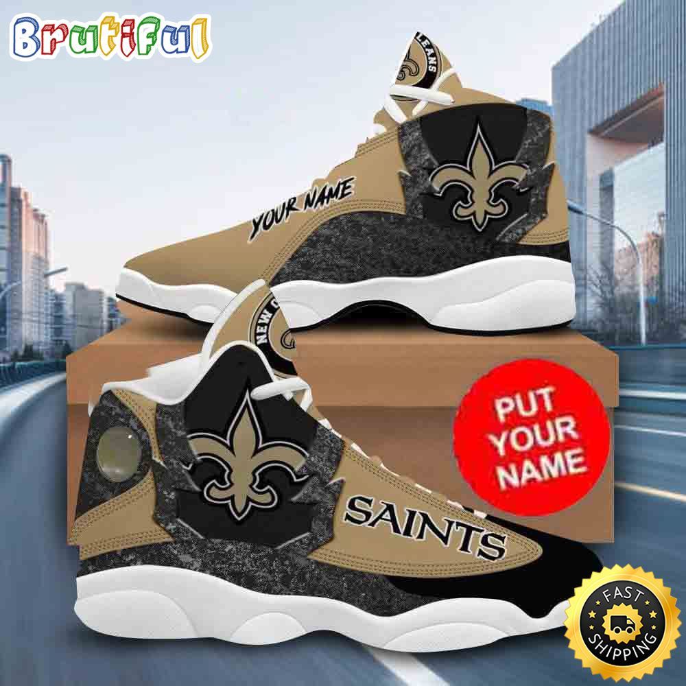 NFL New Orleans Saints Custom Name Limited Version Air Jordan 13 Shoes