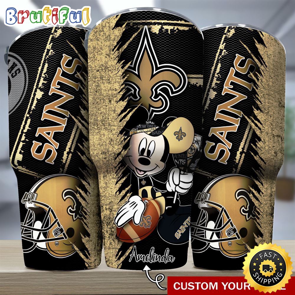 Custom Name NFL New Orleans Saints Tumbler Mickey Tumbler Art For Sports Fan egj5ce.jpg