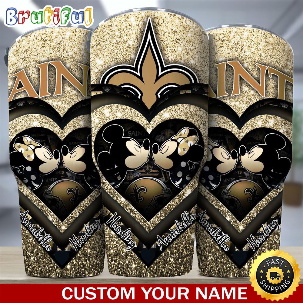 Custom Name NFL New Orleans Saints Tumbler Mickey Tumbler For Couples This Valentine lb3srw.jpg