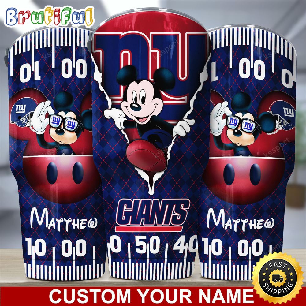 Custom Name NFL New York Giants Tumbler Mickey Mouse Art Tumbler Style f96zr9.jpg