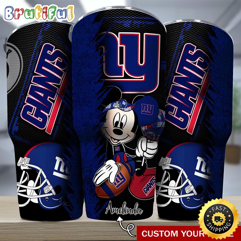 Custom Name NFL New York Giants Tumbler Mickey Tumbler Art For Sports Fan lf3jdk.jpg