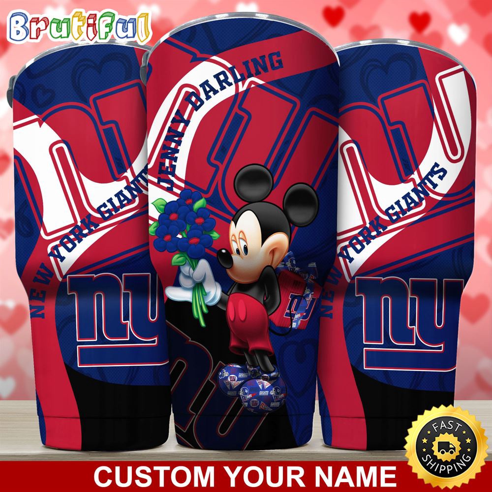 Custom Name NFL New York Giants Tumbler Nfl Mickey Mouse Tumbler For Your Darling This Valentine wedg7q.jpg